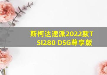 斯柯达速派2022款TSI280 DSG尊享版